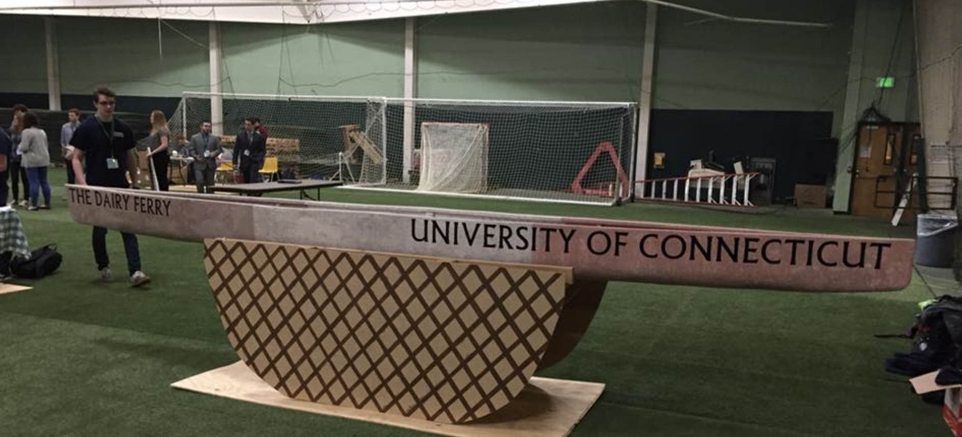 the dairy fairy canoe displayed at competition